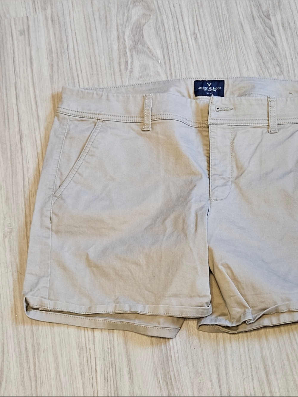 American Eagle Outfitters Beige Flat Front Shorts - Sz 14